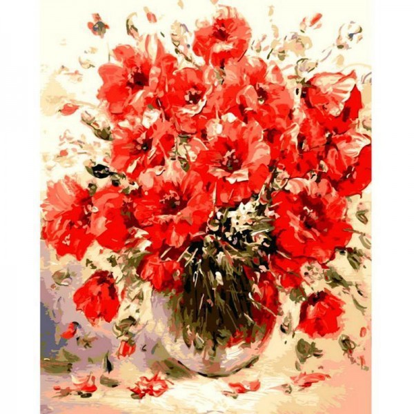 Artistic Red Flower Painting