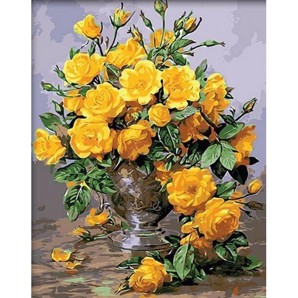 Yellow Flowers DIY Painting