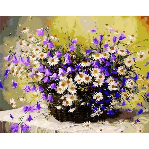 Flowers Painting by Numbers Kit for Adults