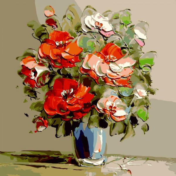 Colorful Flowers In Vase