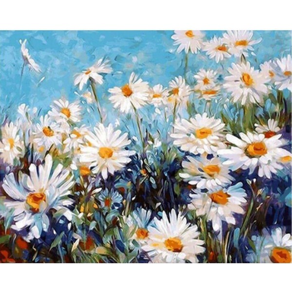 White Flowers Painting - Paint it and Hand in Your House