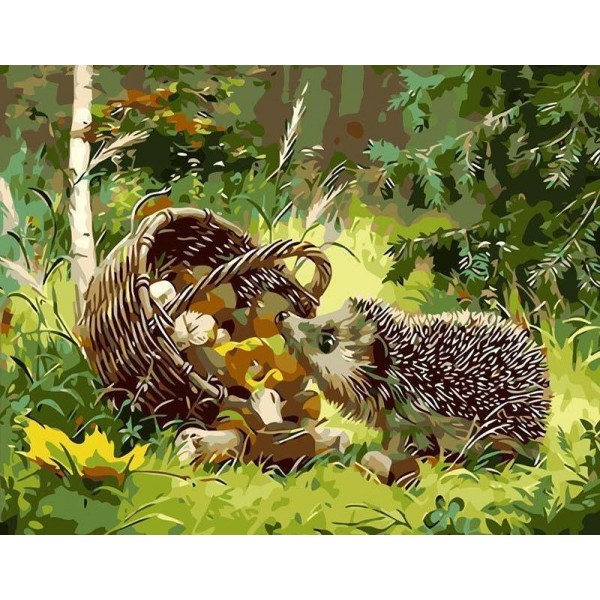 Cute Hedgehog Painting