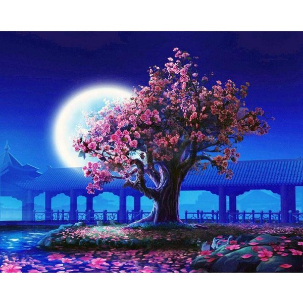 Cherry Tree by the Full Moon