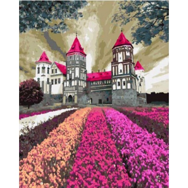 Castle & Beds of Flowers