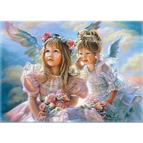 Angel Girls Paint by Numbers Painting - DIY