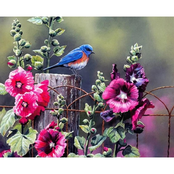 Bird in the Flower Garden