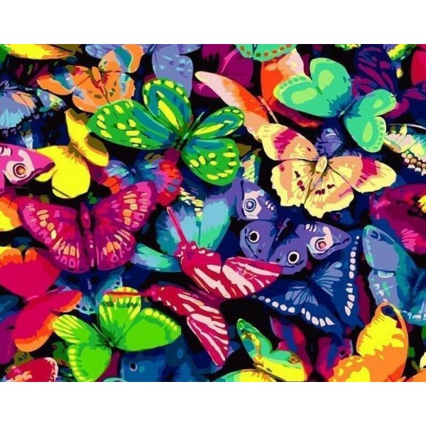Colorful Butterflies DIY Painting