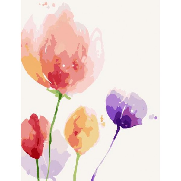 Watercolor Tulip - DIY Painting Kit