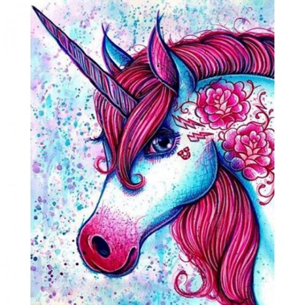 Rose Printed Unicorn - All Paint By Numbers