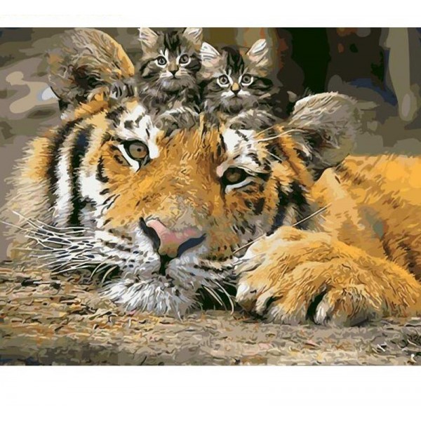 Kittens on the Tiger Painting