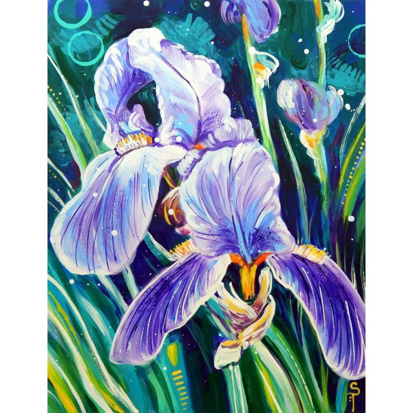 Violet Iris - Art by Sandra Trubin
