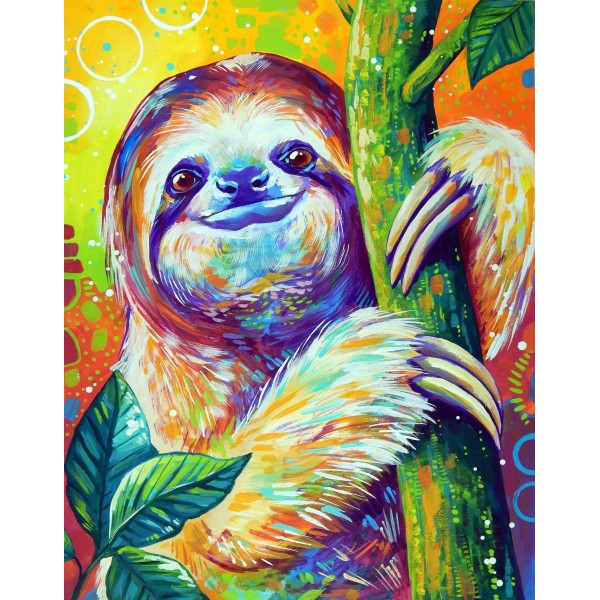 Sloth is just chillin - Art by Sandra Trubin