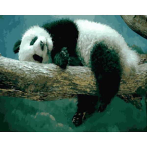 A Panda Resting on the Tree