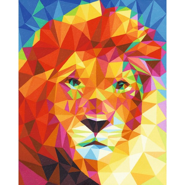 Lion Polygon Art