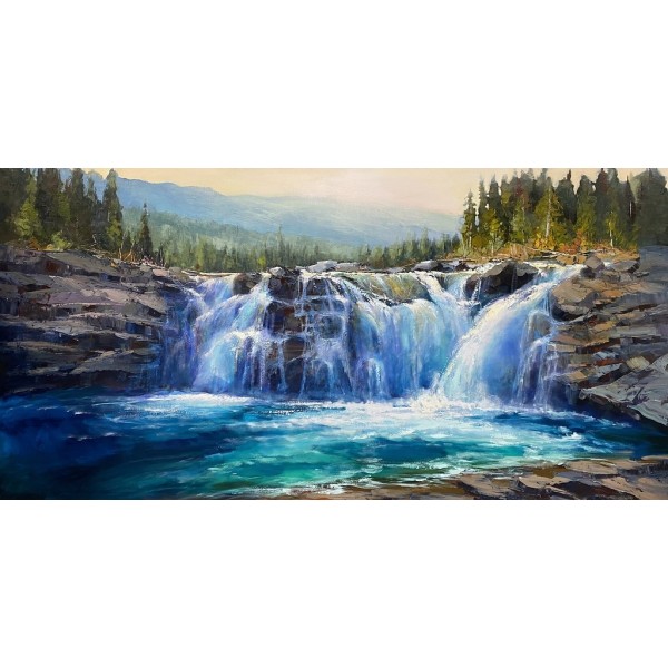 Sheep River Falls - Art by Linda Wilder
