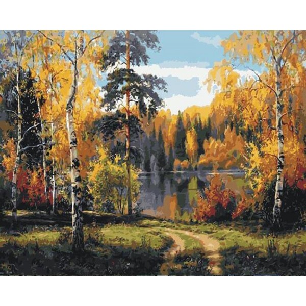 Beautiful Autumn Landscape Painting by Numbers Kits