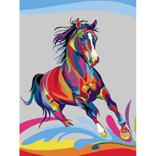 Colorful Running Horse