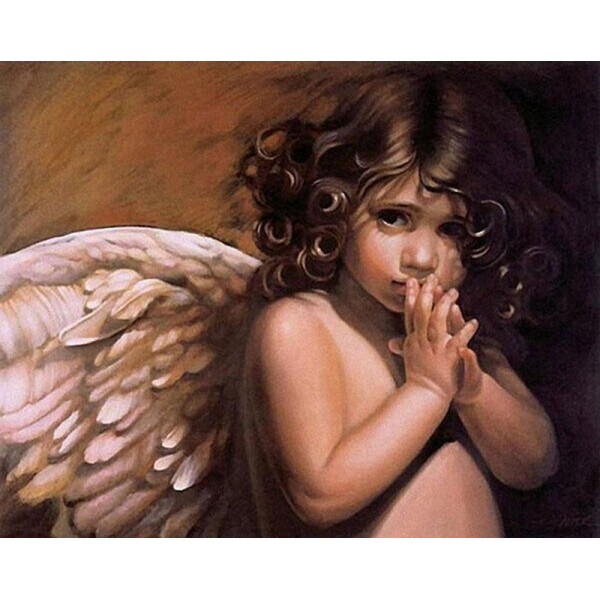 Little Girl Angel Painting by Numbers DIY