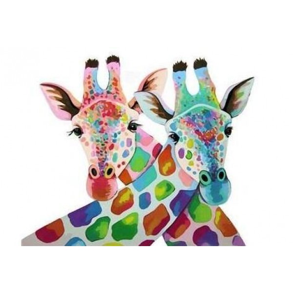 Colorful Giraffe Paint by Numbers