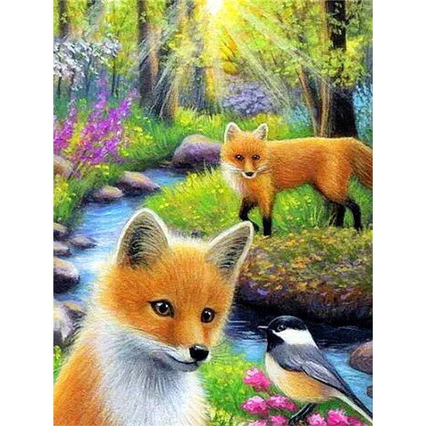 Forest Foxes- Paint By Number