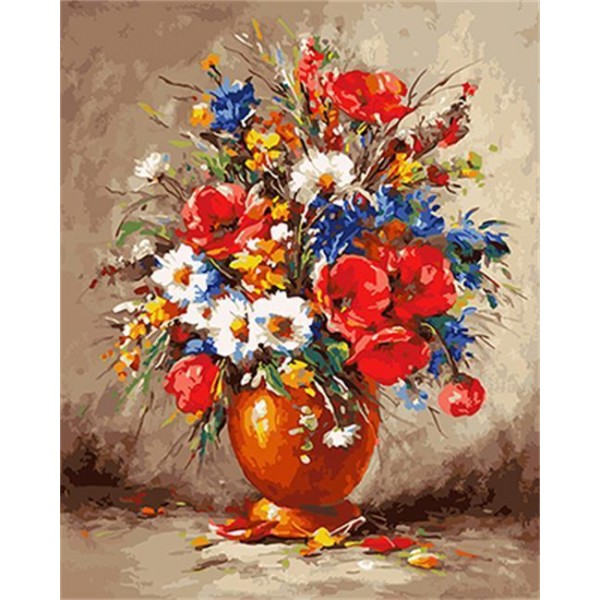 A Vase full of Colorful Flowers
