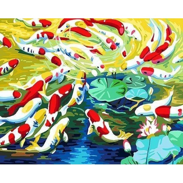 Fish in the Pond Painting