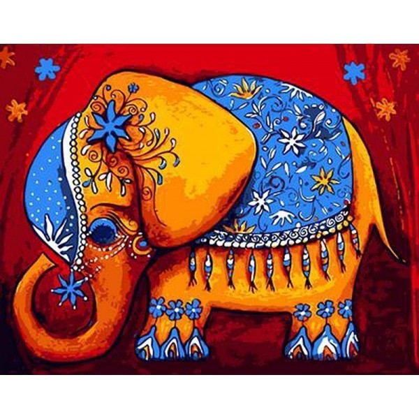 Artistic Elephant Painting by Numbers Kit