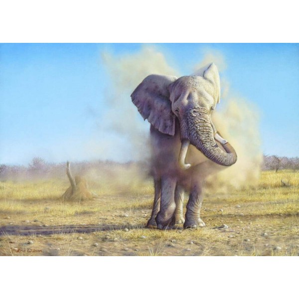Elephant Dusting - Art by Eric Wilson