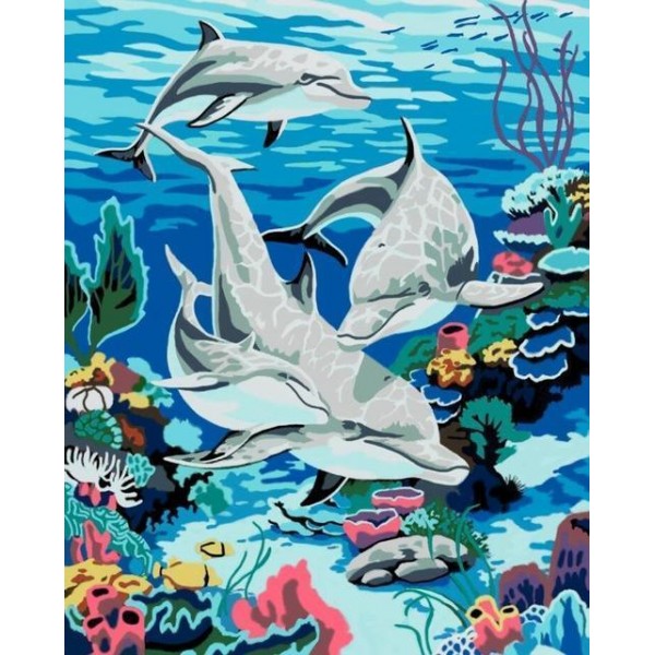 Dolphins Paint by Numbers