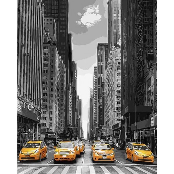 Taxis - New York Paint by Number Painting