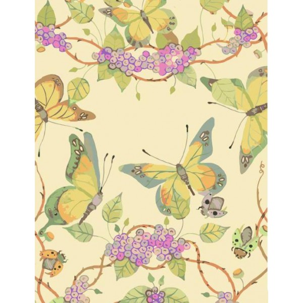 Vector Seamless Floral Pattern With Butterflies
