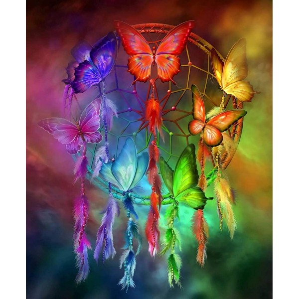 Colorful Butterfly Dream Catcher