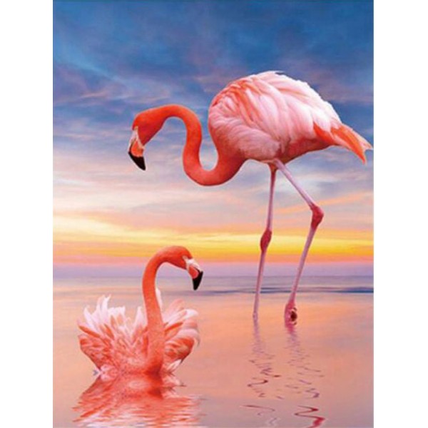 Beautiful Paint By Number Flamingos