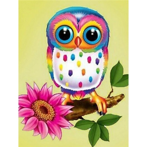 Colorful Owl- DIY Paint  By Number