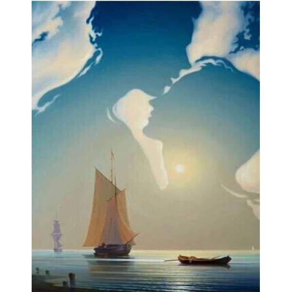 Boats in the Sea Paint by Numbers Kit Adults