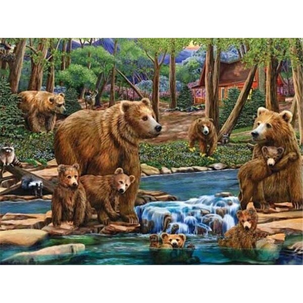 Bears Playing In The Woods