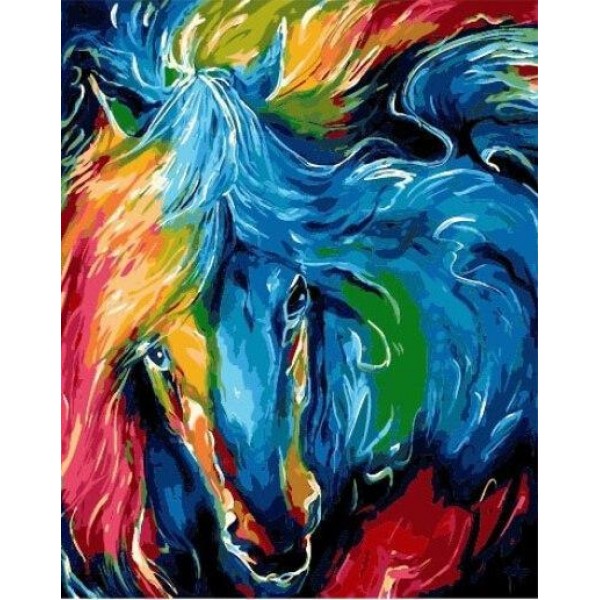 Abstract Horse Painting by Number